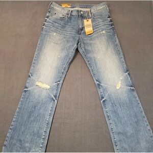 Old Navy Jeans Men's 34x34 Boot-cut 94 Distressed Blue Denim NWT